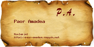 Paor Amadea névjegykártya